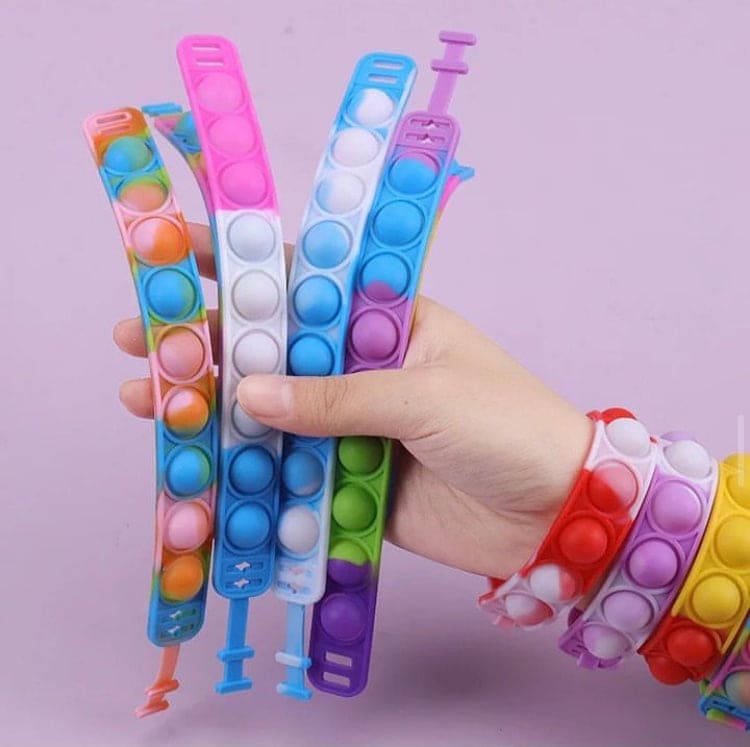 Press Bubble Wrist Band, Pop Bracelet Fidget Toy, Colorful Silicon Bracelet For Kids Press Bubble Wrist Band, Pop Bracelet Fidget Toy, Colorful Silicon Bracelet For Kids